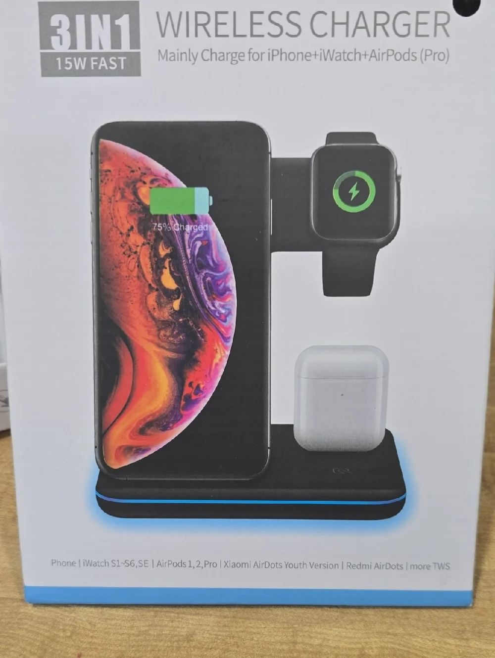 3-in-1 Wireless Charging Stand - Black